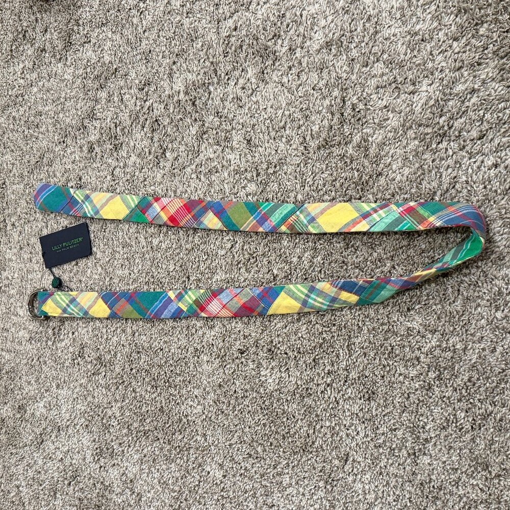 NWT Lilly Pulitzer Men's D-Ring Belt in Dandy Madras Size X-Large